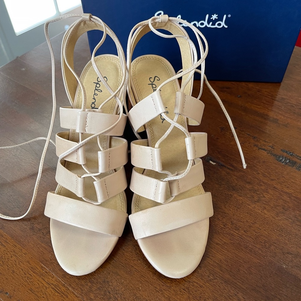 Splendid Women's Brayden Dress Sandal Tan Leather Size 8.5